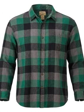 Blue Mountain Men's 4X Green Plaid Flannel Button Down Shirt Big & Tall